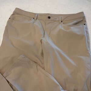 38x32 tan dry fit Lululemon men’s pants